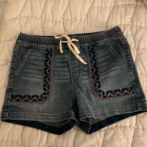 Denim shorts with cute pocket detail